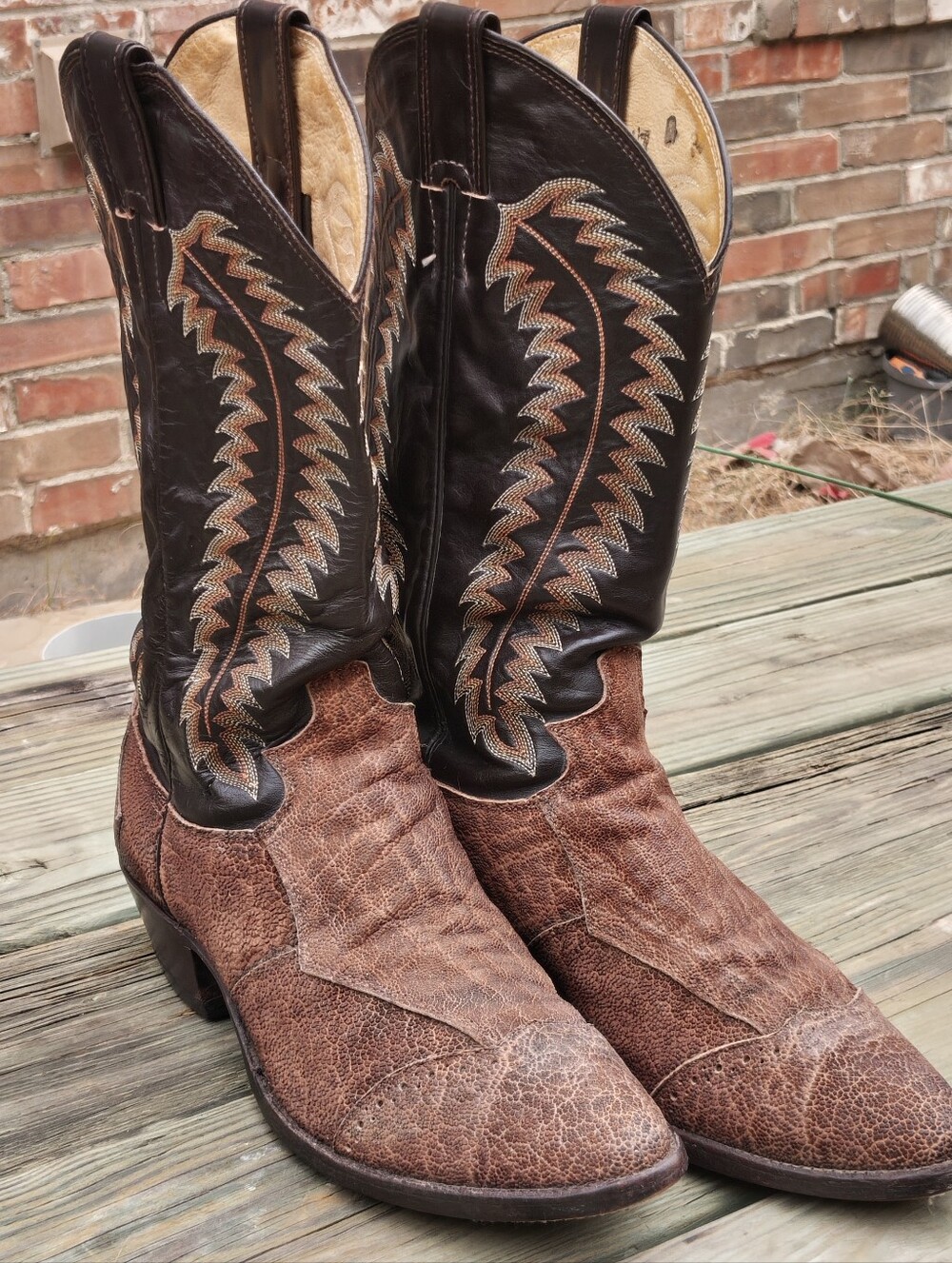 Vintage Elephant Hide Boots